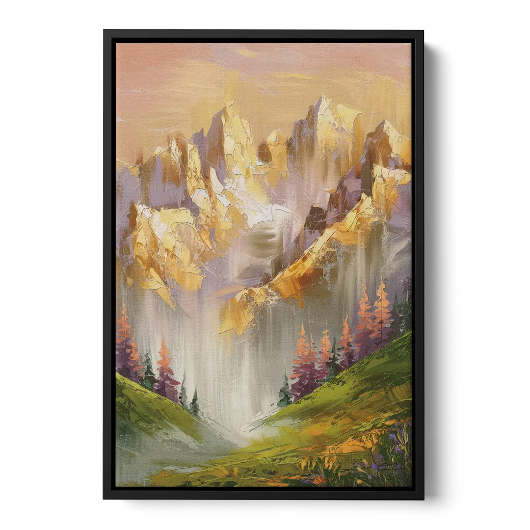 Breckenridge Mountain Sunrise - Black Frame Canvas