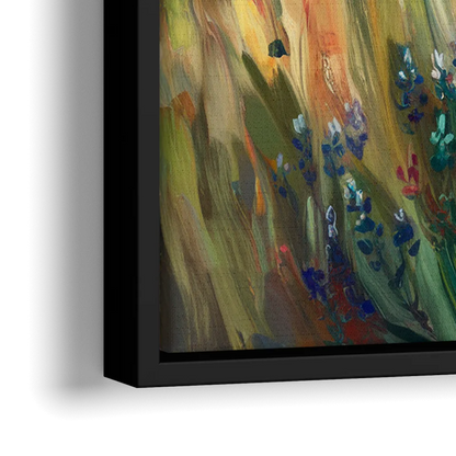 Austin Texas Hill Country Landscape - Close-Up Black Frame Canvas