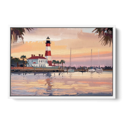 Hilton Head Island Palmetto Breeze - White Frame Canvas