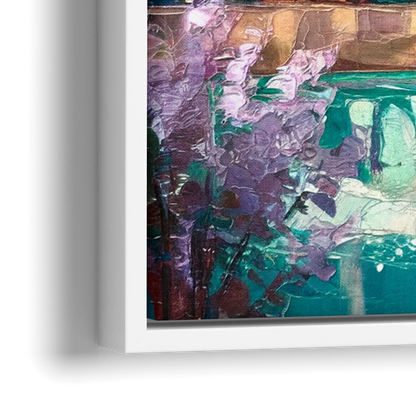 Spokane Downtown Charm - Close-Up White Frame Canvas