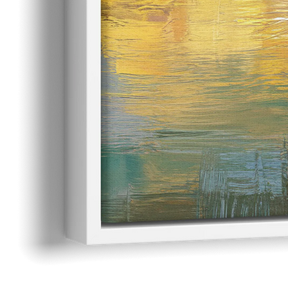 Louisville Ohio River View - Close-Up White Frame Canvas