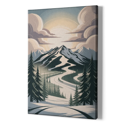 Blackcomb Mountain View - Canvas Print Art Sides
