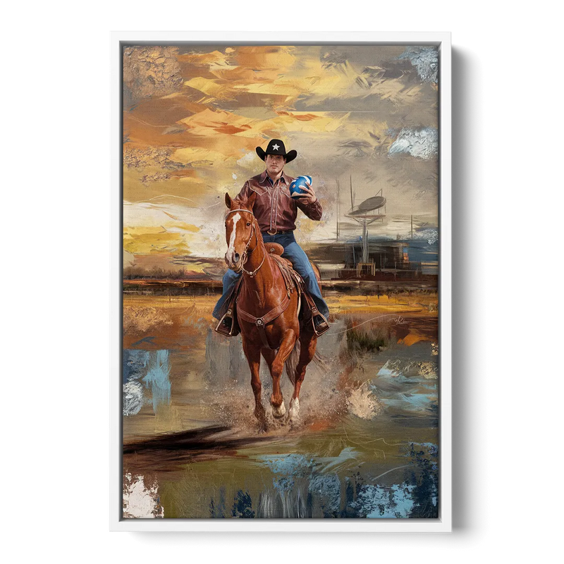 Dallas Cowboy Culture - White Frame Canvas