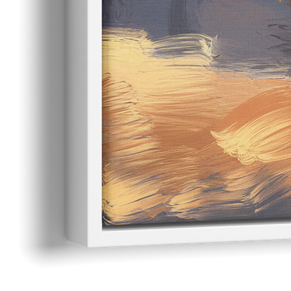 Lake Placid Scenic Reflections - Close-Up White Frame Canvas