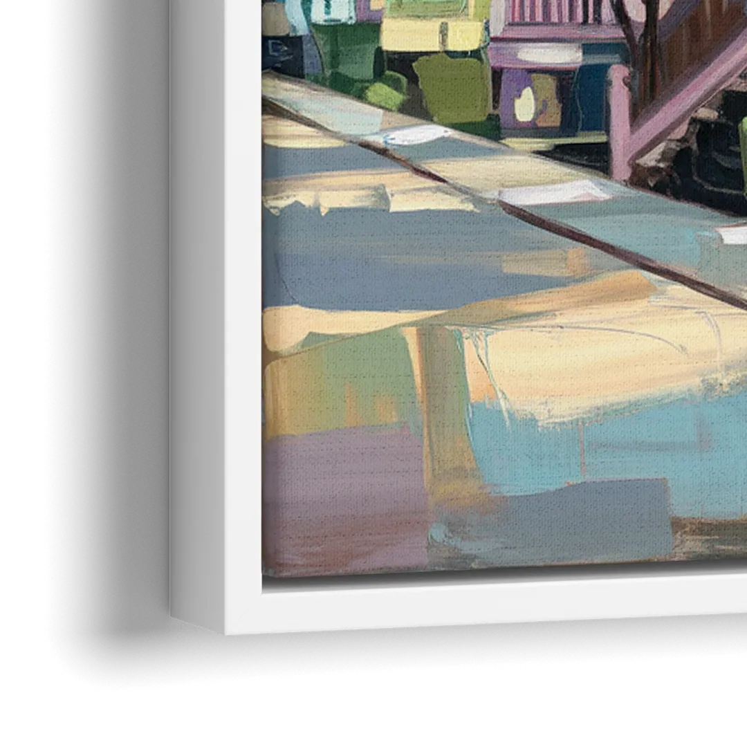 Cape May Historic District - Close-Up White Frame Canvas