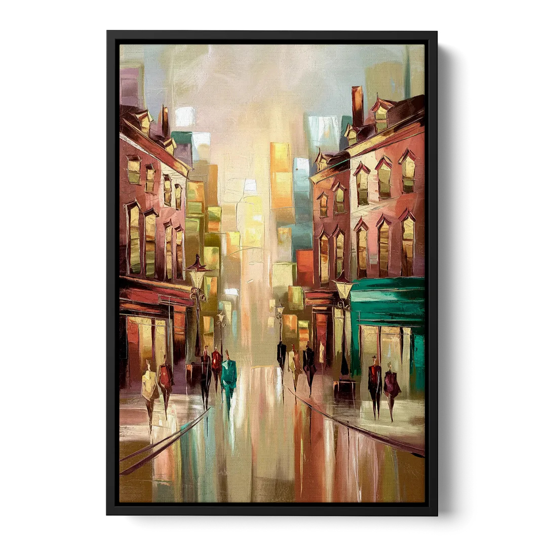 Camden Downtown Streetscape - Black Frame Canvas