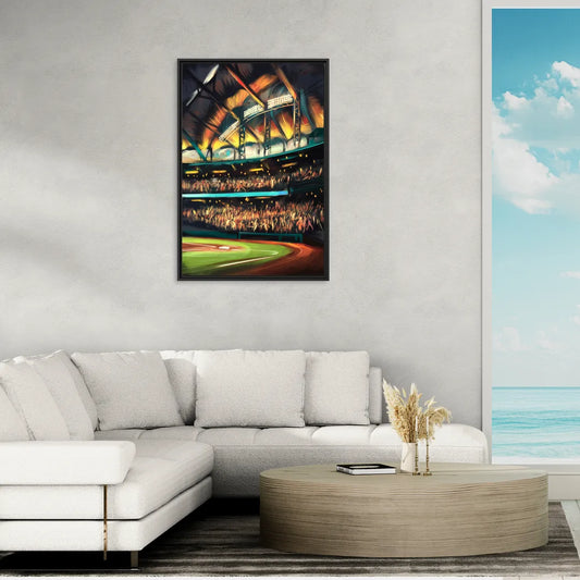 Tampa Bay Rays Game Day Energy - Living Room Black Frame Canvas