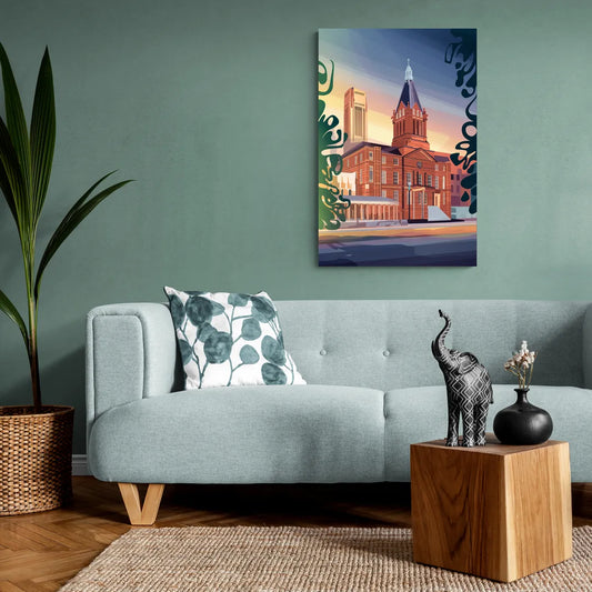 Fort Wayne Historic Landmarks - Canvas Wall Art Living Room