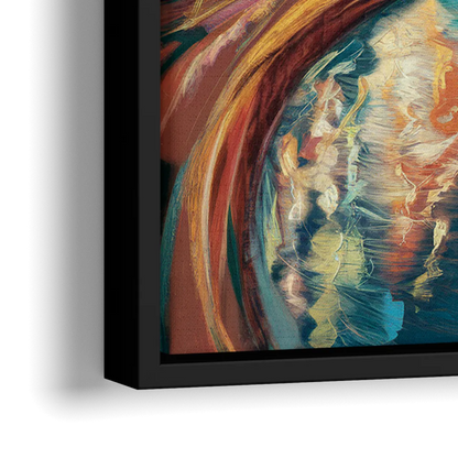 Oklahoma City Bricktown Canal - Close-Up Black Frame Canvas