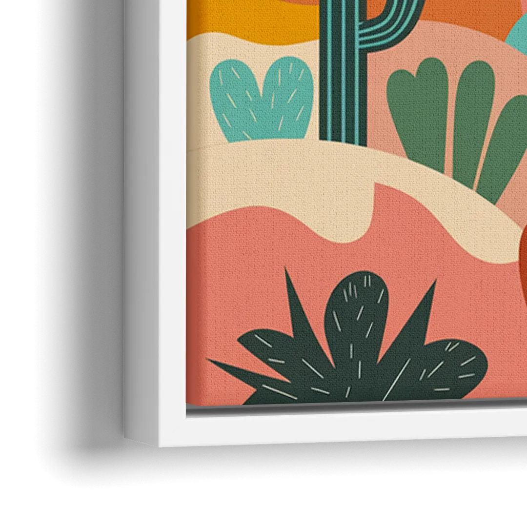 Albuquerque Southwest Colors - Close-Up White Frame Canvas