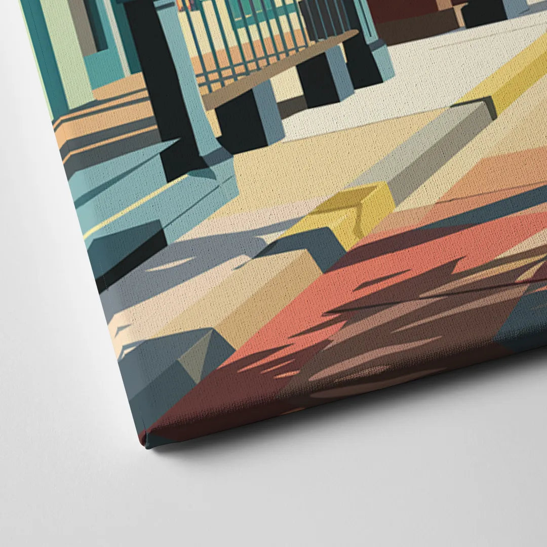Galveston Downtown Charm Canvas Close Up
