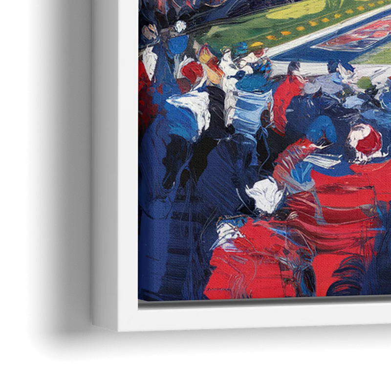 Buffalo Bills Stadium Energy - Close-Up White Frame Canvas