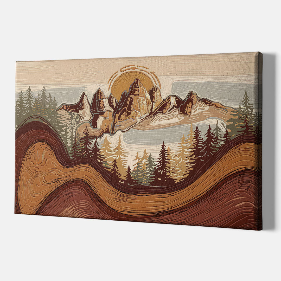 Bisbee Rustic Mountain Scene - Canvas Wall Art Indoor