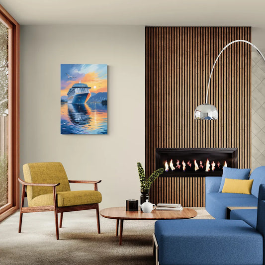 Vancouver Cruise Ship Terminal - Canvas Wall Art Living Room