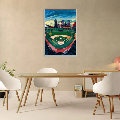 Boston Red Sox Fenway Park - Living Room White Frame Canvas