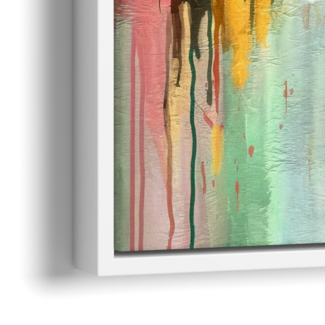 San Antonio Urban Street Art - Close-Up White Frame Canvas