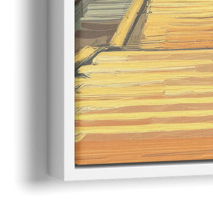 Philadelphia Art Museum Steps - Close-Up White Frame Canvas