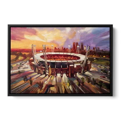 Kansas City Chiefs Stadium - Black Frame Canvas