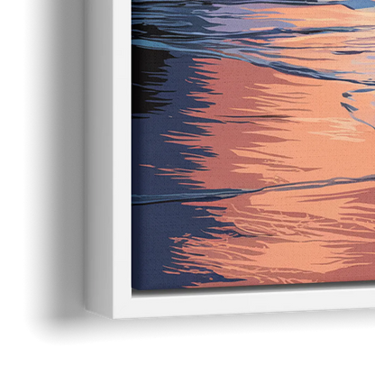 Los Angeles Santa Monica Pier - Close-Up White Frame Canvas