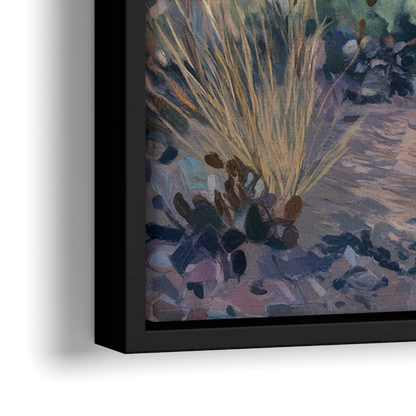 Albuquerque Sandia Mountains - Close-Up Black Frame Canvas