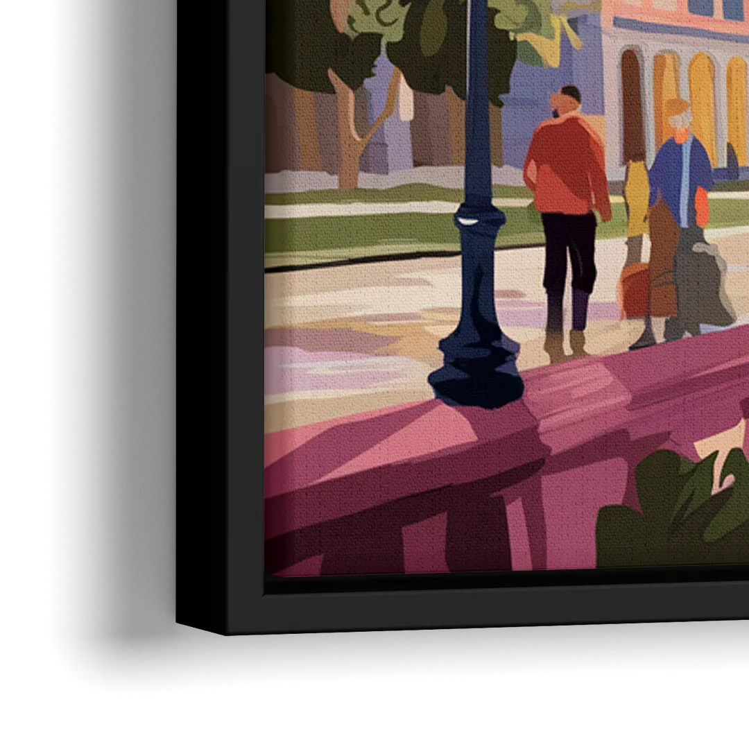 Wichita Historic Landmarks - Close-Up Black Frame Canvas