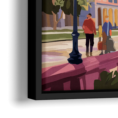 Wichita Historic Landmarks - Close-Up Black Frame Canvas