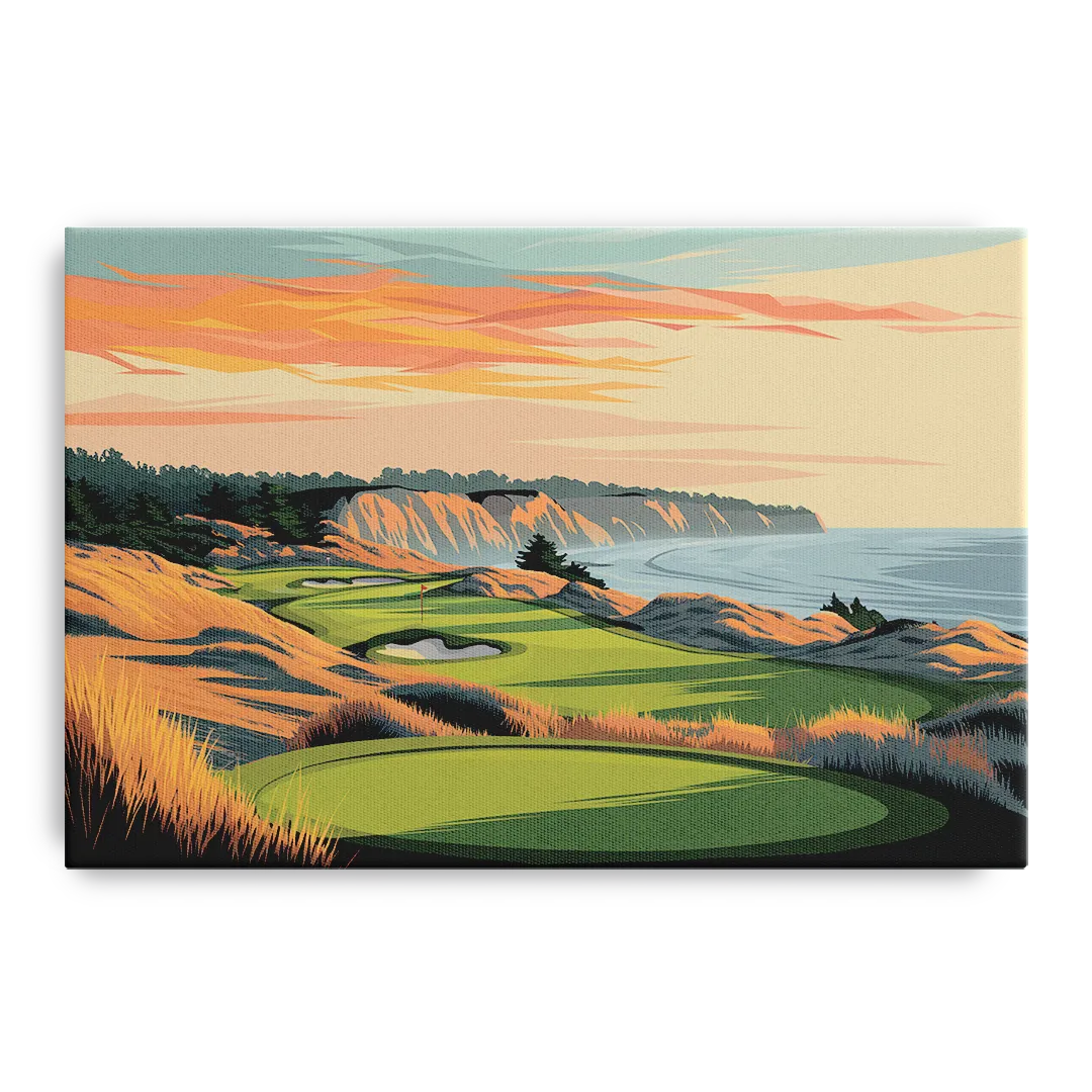 Bandon Golf Course Panorama - Canvas Wall Art