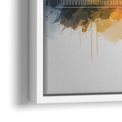 Minneapolis Downtown Cityscape - Close-Up White Frame Canvas