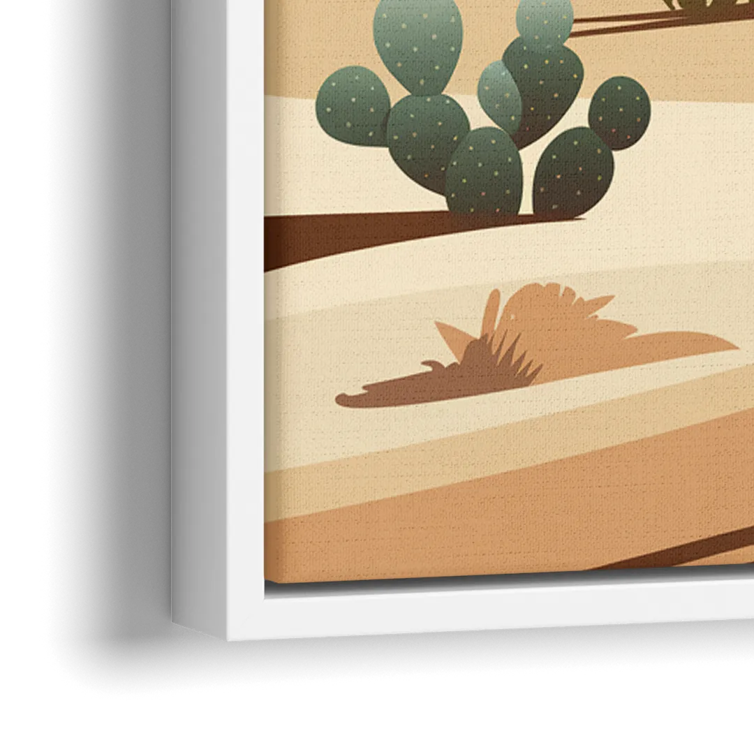 Marfa Desert Modern - Close-Up White Frame Canvas