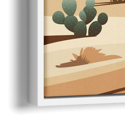 Marfa Desert Modern - Close-Up White Frame Canvas