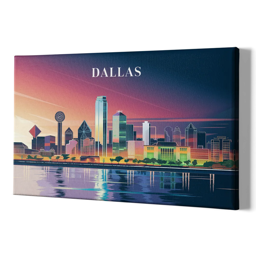 Dallas Scenic Skies - Canvas Print Art Sides