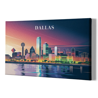 Dallas Scenic Skies - Canvas Print Art Sides