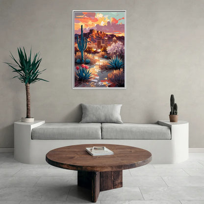 El Paso Cultural Heritage - Living Room White Frame Canvas