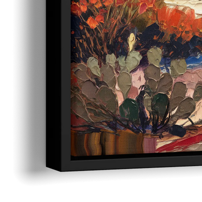 Phoenix Arizona Mountainscape - Close-Up Black Frame Canvas