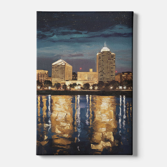Arlington Night Lights - Canvas Wall Art