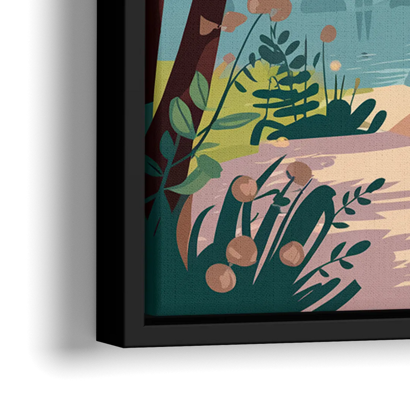 Springfield Parks And Trails - Close-Up Black Frame Canvas