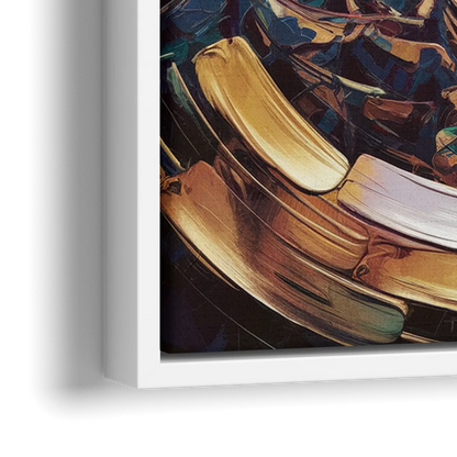 Asheville Blue Ridge Sunset - Close-Up White Frame Canvas