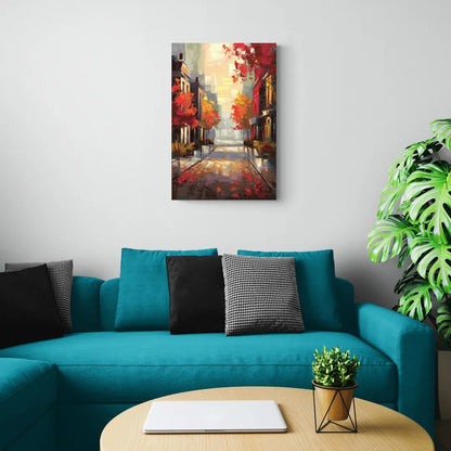 Huntsville Autumn Foliage Charm - Canvas Wall Art Living Room