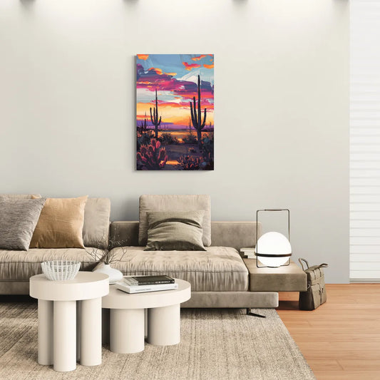 El Paso Desert Sunset - Canvas Wall Art Living Room