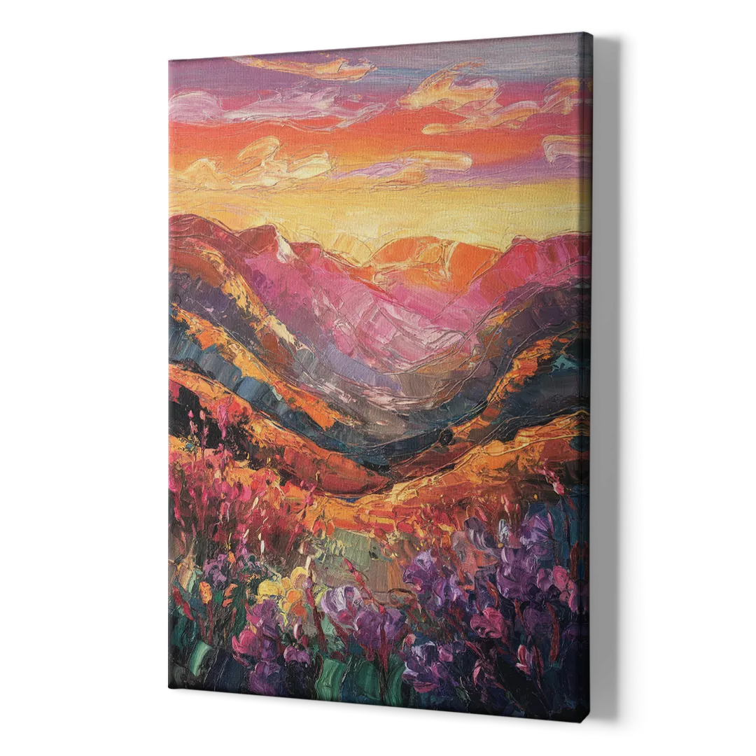 Vail Sunset Glow - Canvas Print Art Sides