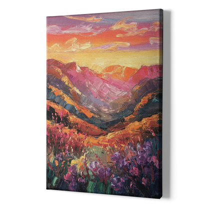 Vail Sunset Glow - Canvas Print Art Sides
