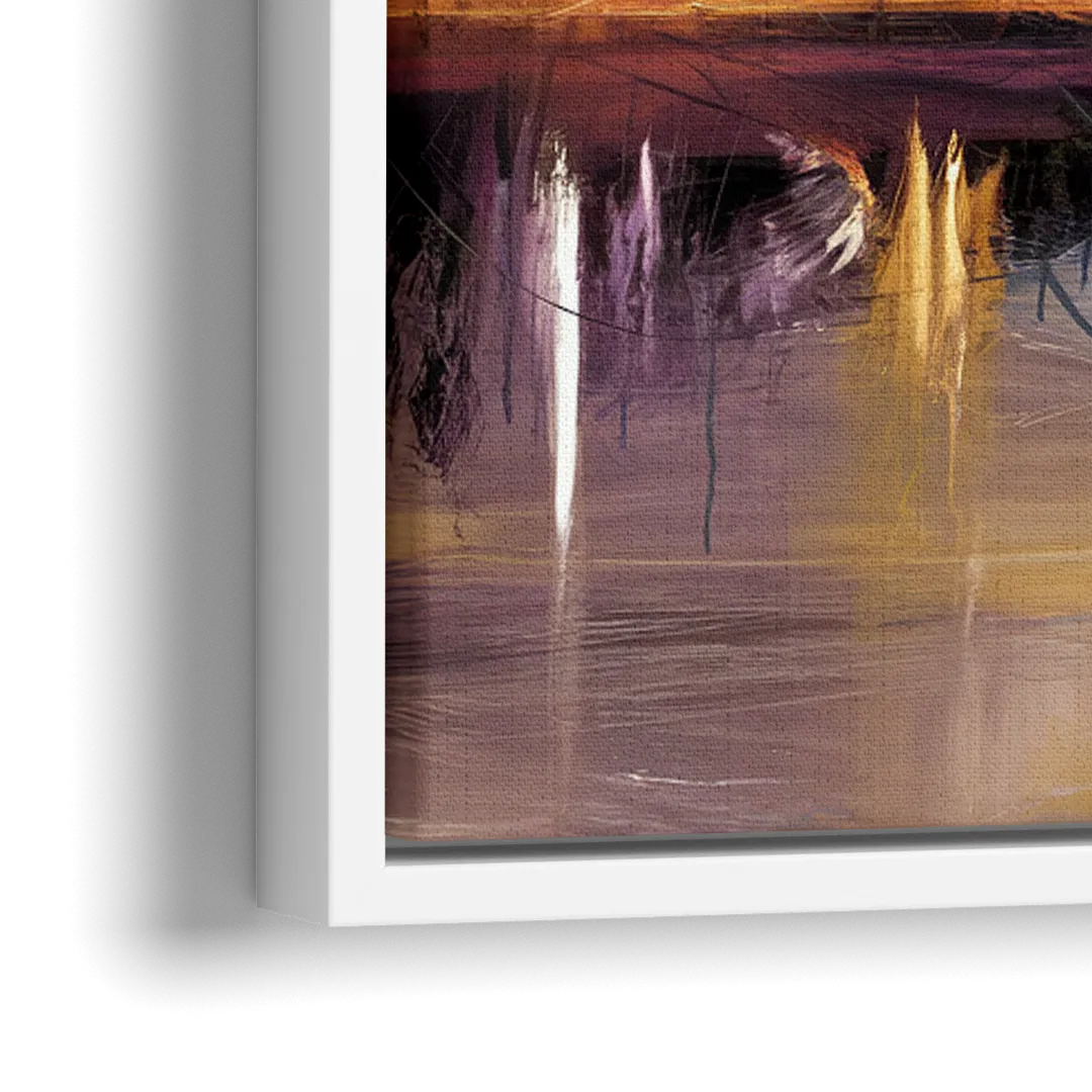 Baltimore Skyline With Orioles Theme - Close-Up White Frame Canvas