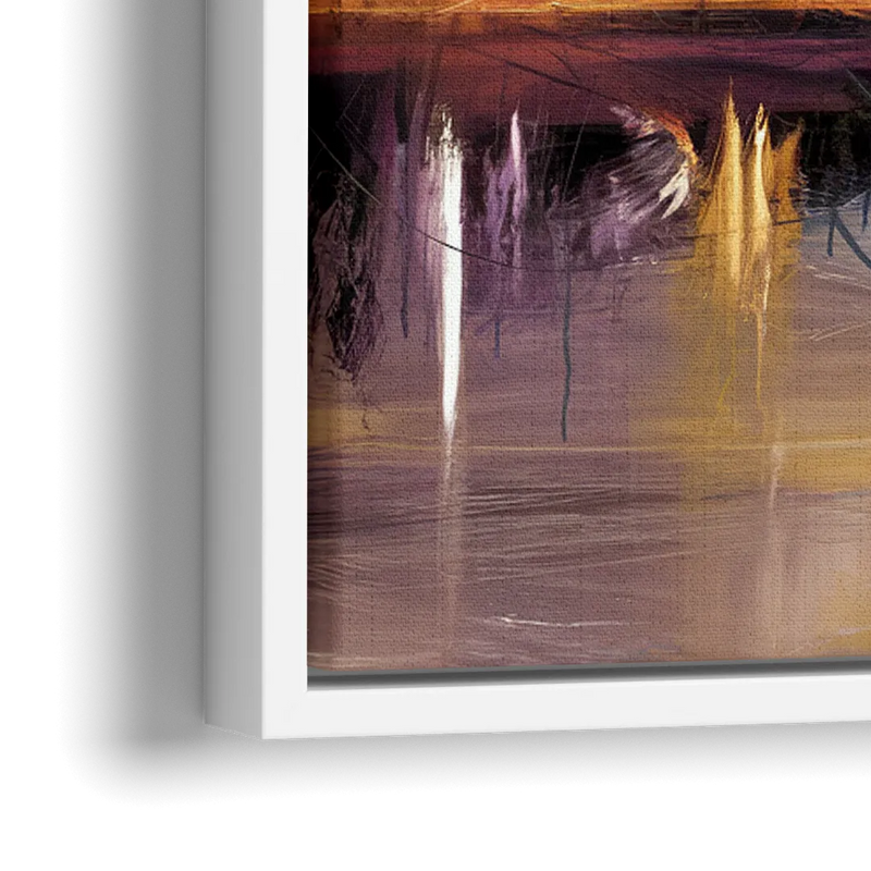 Baltimore Skyline With Orioles Theme - Close-Up White Frame Canvas