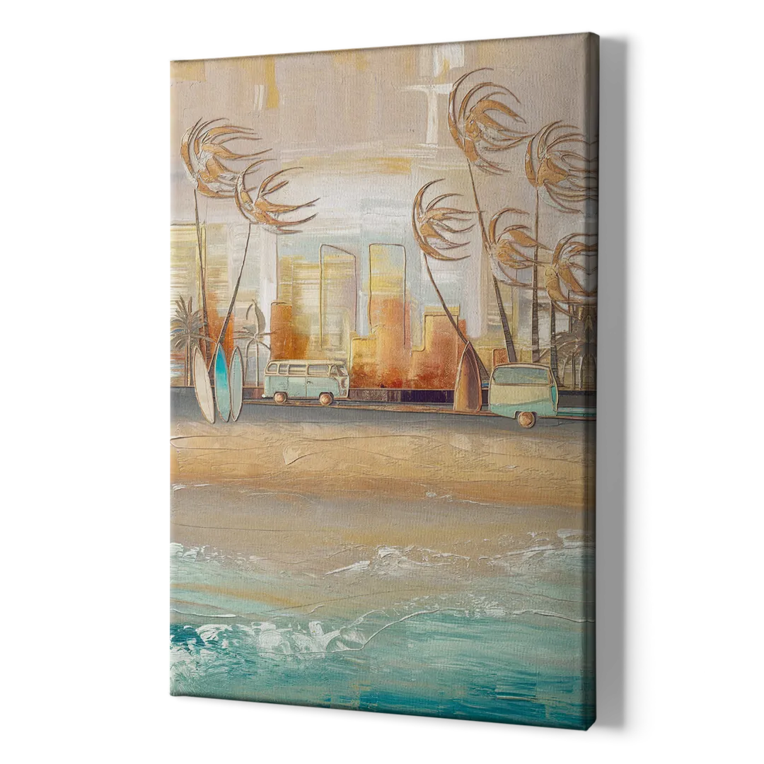 San Diego Pacific Beach Vibes Surf - Canvas Print Art Sides