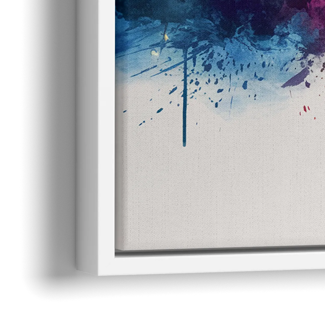 Birmingham Downtown Skyline - Close-Up White Frame Canvas