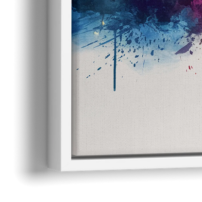 Birmingham Downtown Skyline - Close-Up White Frame Canvas