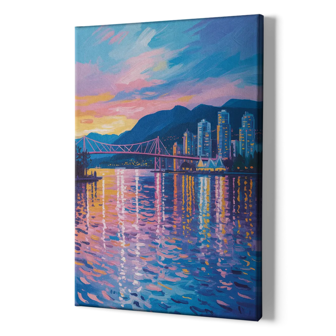 Vancouver Burrard Inlet - Canvas Print Art Sides