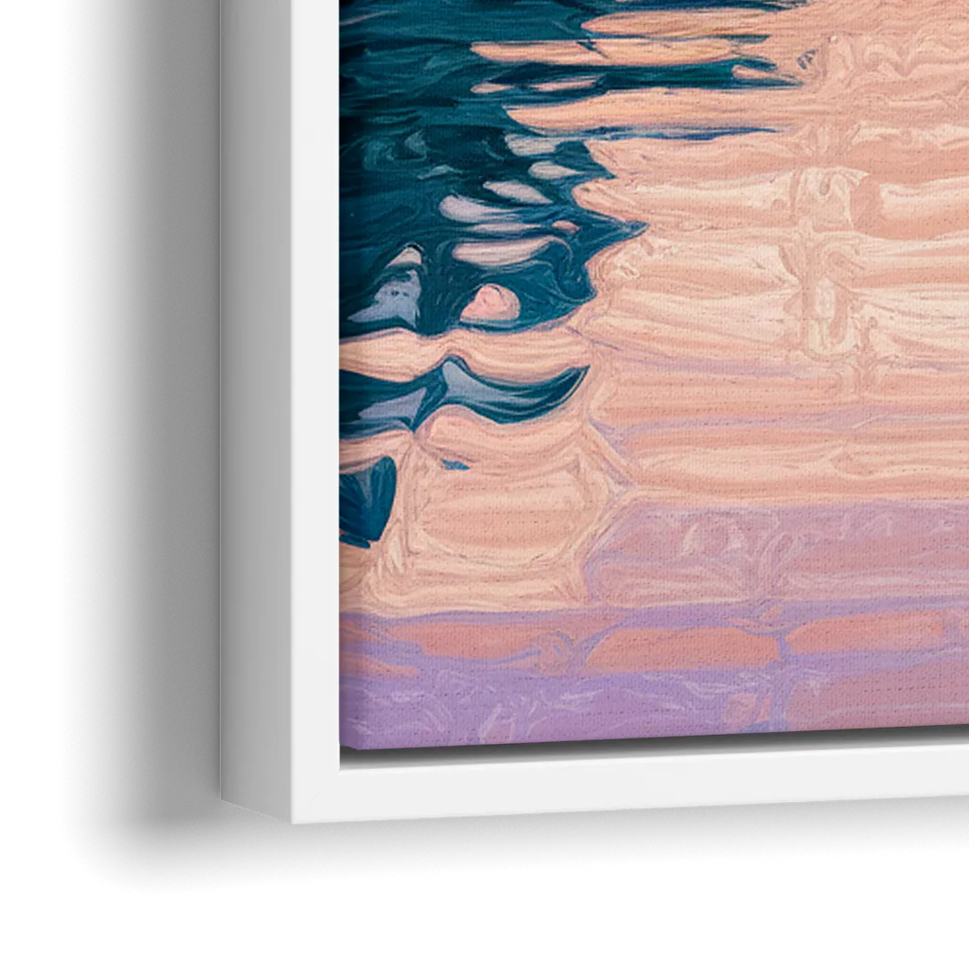 Washington Monument View - Close-Up White Frame Canvas