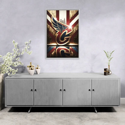 Cleveland Guardians Tribute - Living Room White Frame Canvas