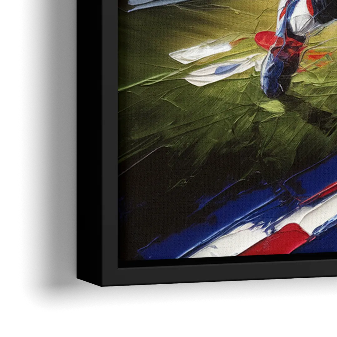 New York City Giants Football - Close-Up Black Frame Canvas